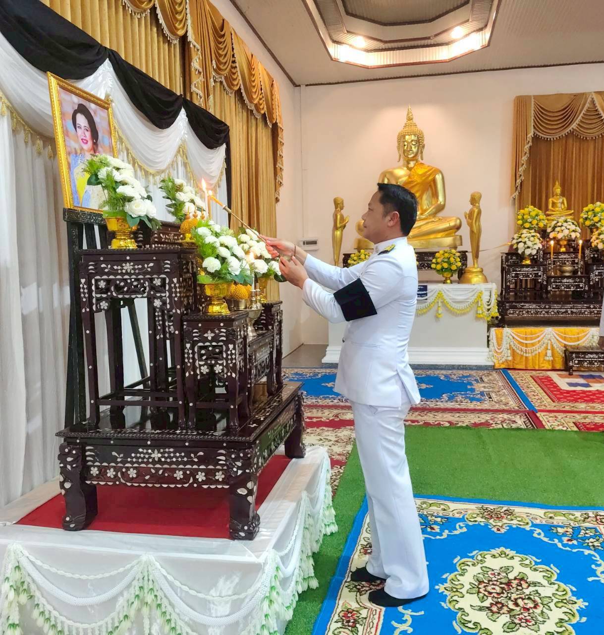 📢" พช.ยางสีสุราช จังหวัดมหาสารคาม" ร่วมพิธีบำเพ็ญกุศลสัตตมวาร (7 วัน) ถวายเป็นพระราชกุศลแด่สมเด็จพระนางเจ้าสิริกิติ์ พระบรมราชินีนาถ พระบรมราชชนนีพันปีหลวง